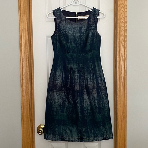 Lela Rose Green and Blue Ombré Silk Blend Dress Size 2 - Picture 1 of 7